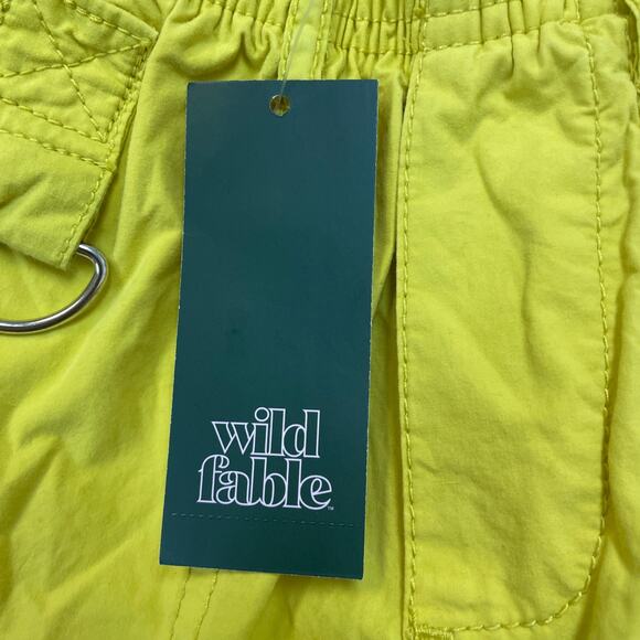 Wild Fable Women's Mid Rise Wide Leg Relaxed Cargo Pants Yellow Size XS - Picture 4 of 6